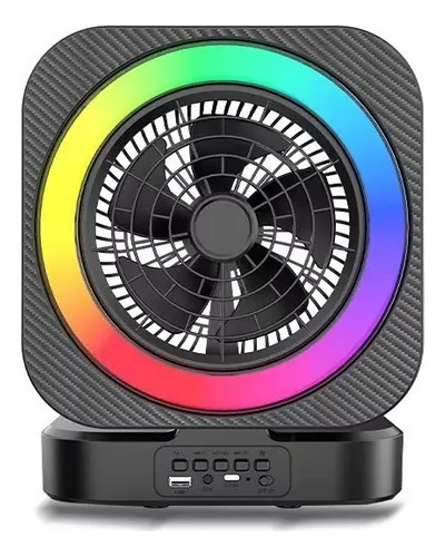 Altavoz Bluetooth Con Ventilador Rgb Multifuncional 3 En 1