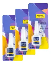 Comprar 3 Pegamentos Nail Glue Uñas Tips Strass Con Pincel Uñas