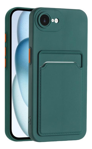 Capa Tpu Para iPhone 16e Com Slot Para Cartão