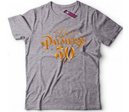 Remera Los Palmeras 50 Años Cumbia 1 Dtg Premium