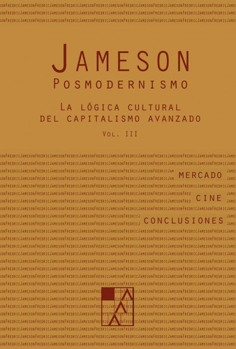 Posmodernismo Vol.3 - Fredric Jameson