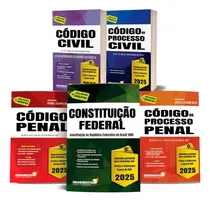 Comprar Livro Legislação Seca 2025 - Combo 5 Livros - Constituição Federal, Código Penal, Código De Processo Penal, Código Civil, Código De Processo Civil