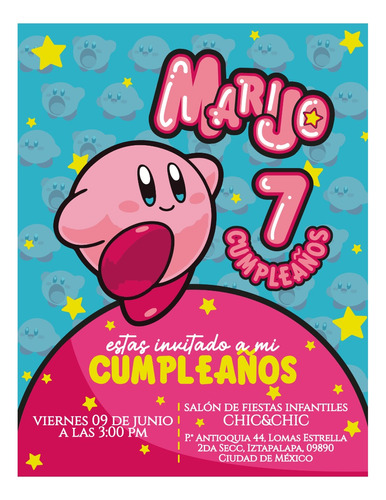 Invitación Digital Kirby