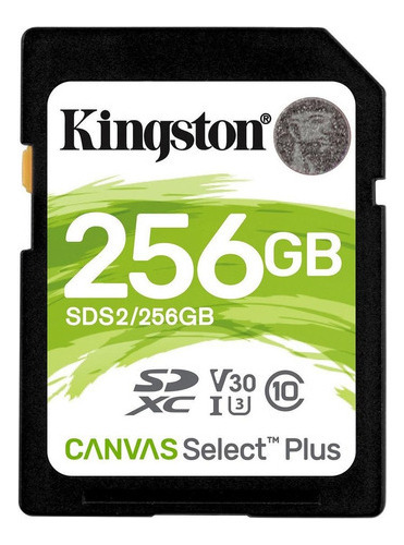Cartão Memória Sdxc 256gb Canvas Select Plus Kingston