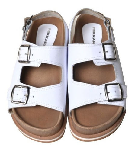Sandalias Ojota Chancletas De Mujer De Cuero Traun - Ferraro