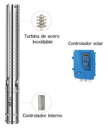 Bomba Solar Trisol Sumergible Con Controlador 35m - 4m³h