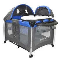 Comprar Cuna Moises Corral Mecedora Para Bebe Evezo Niña Niño Ebaby Color Azul Y Rosado Diseño De La Tela Tela Tipo Jean