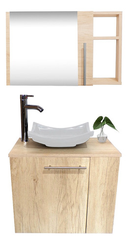 Combo Gabinete Para Baño Con Lavamanos Y Monomando+botiquin