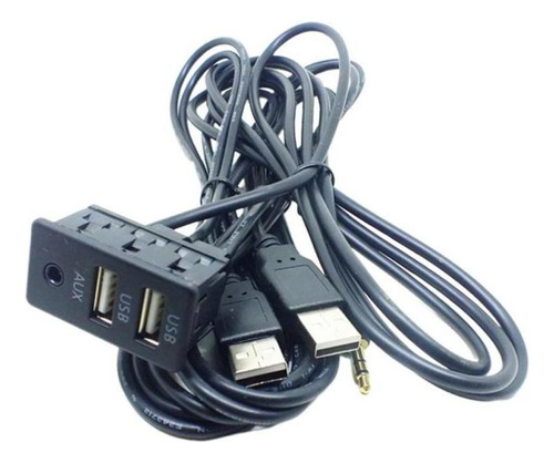 Adaptador Toma De Extensión + 2 Puertos Usb Vehículos De