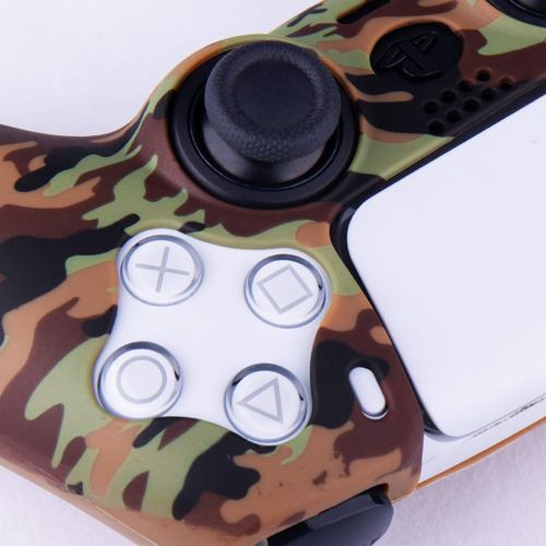 Funda De Silicona Camuflaje Marrón Para Playstation 5 Ps5