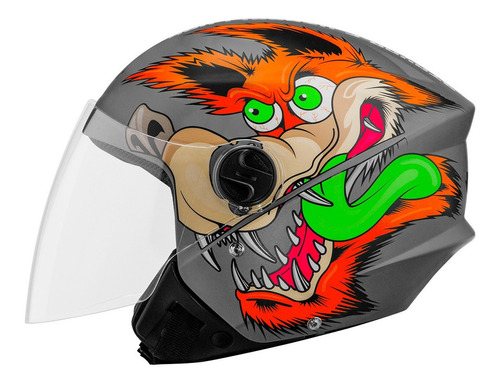 Capacete Aberto Moto Masculino Liberty 3 Coyote Cinza Tam 58