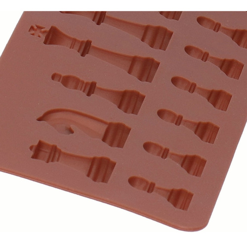 Molde De Silicona Con Forma De Ajedrez De 4 Piezas Para Past