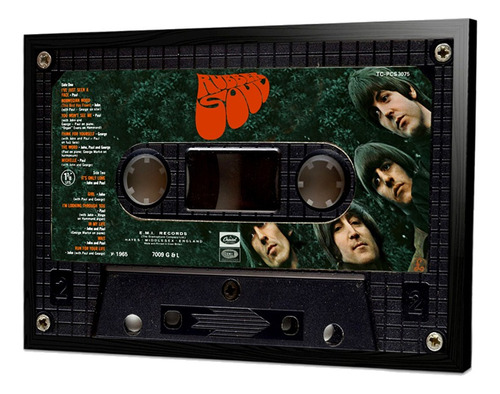 Cuadro The Beatles Cassette Rubber Soul Retro Poster  50x70