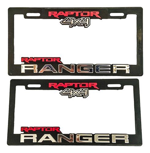  Portaplacas Premium Ford Ranger Raptor 4x4 Juego 2 Piezas