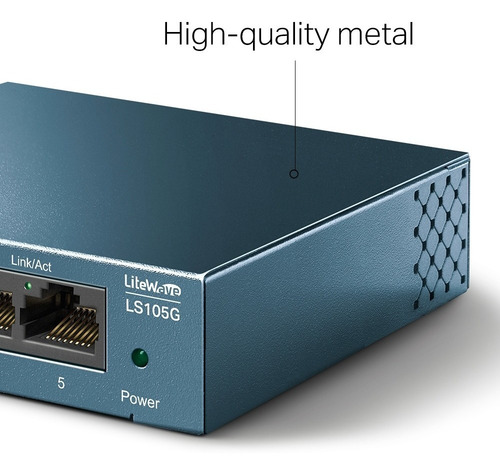 Switch Tp Link 5 Puertos Gigabit Ls105g Cuerpo Metalico