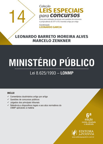 Leis Especiais Para Concursos:vol.14-ministério Público, De Leonardo Barreto Moreira Alves. Editora Juspodivm, Capa Mole Em Português