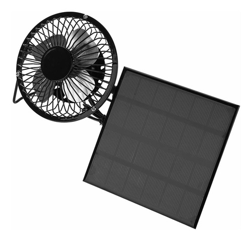 Ventilador Panel Solar 3 6 5 Acampar Usb Portatil Mini