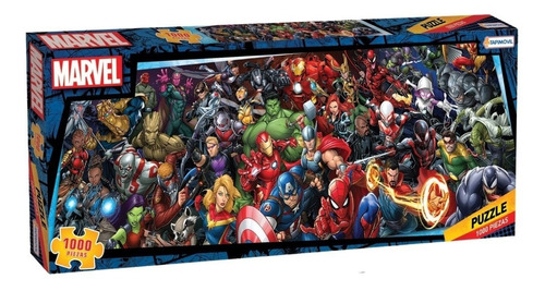 Puzzle Rompecabezas 1000 Pzs Avengers Marvel Panoramico 1mt