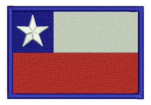 574b Parche Bordado Pequeño Bandera De Chile
