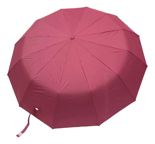 Paraguas Doble Automático Con Protección Solar. Rosa