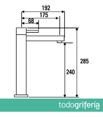 Griferia Monocomando De Lavatorio Hidromet One 03015