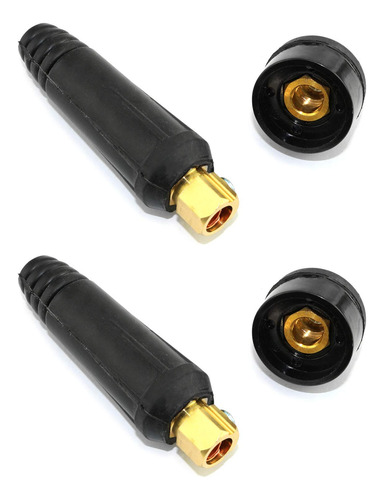 2 Par Dkj10-25 Tig Cable Soldadura Dinse Panel Conector Plug