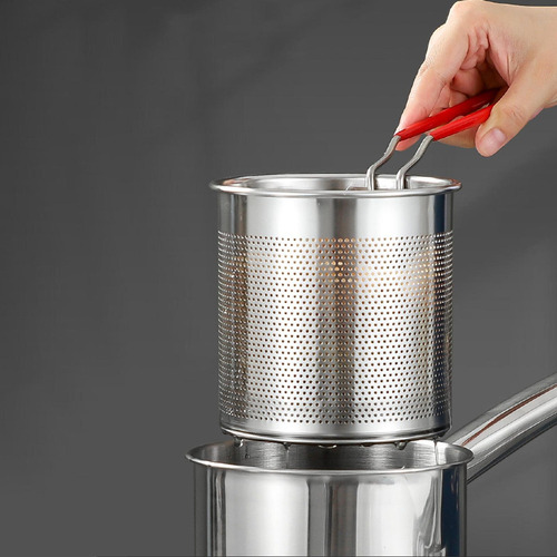 Qe1 Olla Freidora De Acero Inoxidable Con Cesta Cesta 1,2 L