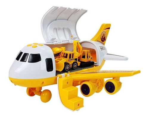 Imagen 2 de 9 de Juguete Avión Bombero Garaje, C/vehículos, Luz/sonido
