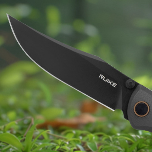 Navaja Ruike P882 8,5cm Backlock Acero Dureza 57-59hrc. Color Negro