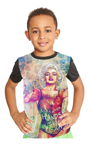 Camiseta Infantil Fab Ciraolo Marilyn Monroe Ref:325