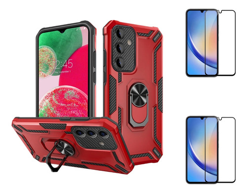 Case Bumper Para Samsung A15 + 2 Micas / Funda De 2 Piezas