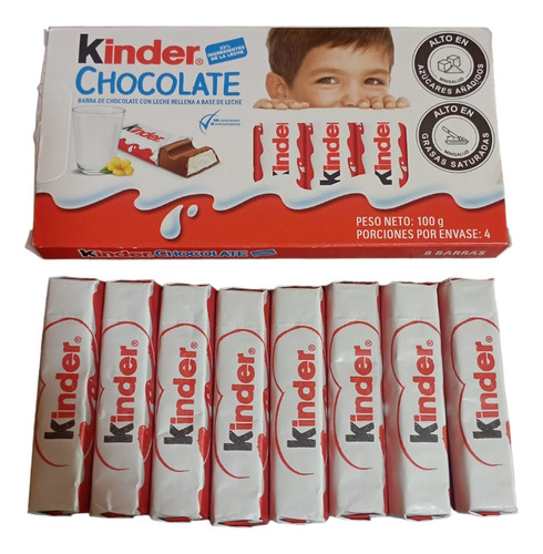 Kínder En Barra Chocolate X8und