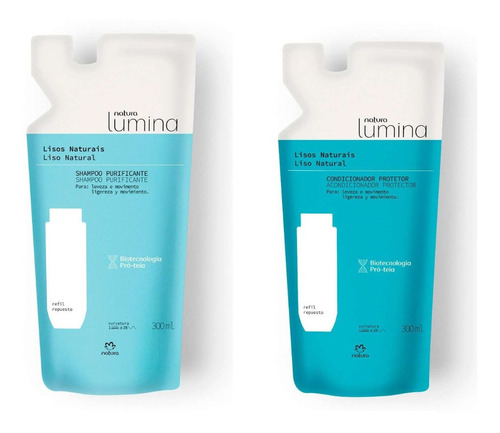 Repuesto Shampo + Acond Purificante Liso 300ml Lumina-natura