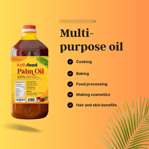 Aceite De Palma Natural Rojo Orgánico 100% Puro 2 Litros