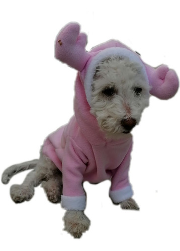Ropa Disfraz Para Perros Reno Rosa Navidad