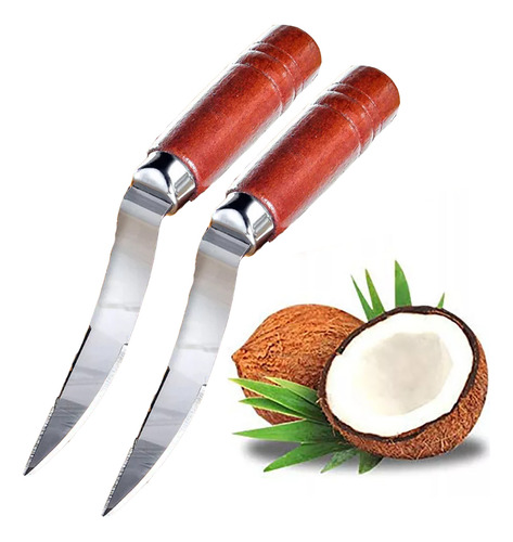 2 Raspadores De Acero Inoxidable Para Quitar Carne De Coco,