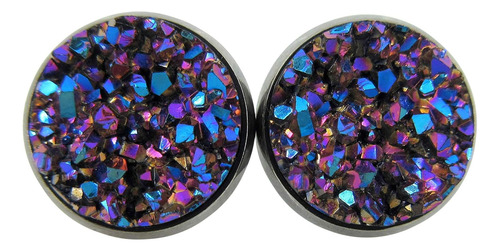 Pendientes De Espárragos De Piedra Druzy Falso De Hema...