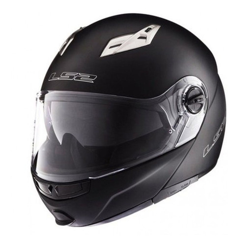 Imagen 2 de 5 de Casco Moto Rebatible Ls2 370 Brillo Doble Visor Solomototeam