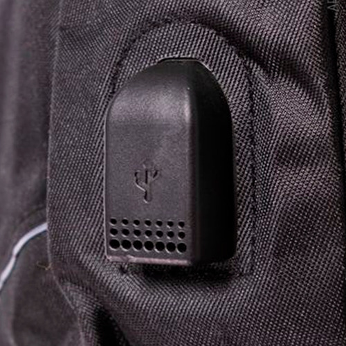 Mochila Urbana Porta Notebook Resistente Estudiantil Usb Color Gris