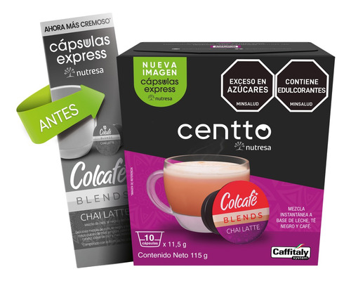 Capsula Colcafe Chai Latte Centto - Unidad a $180