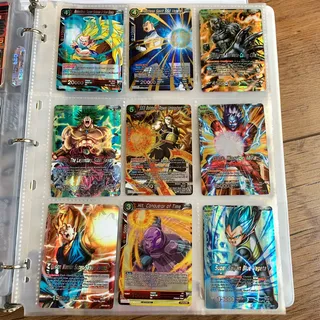 ghost rare foil Lote 9 Tarjetas Cartas Raras Dragon Ball Card Game Vegeta
