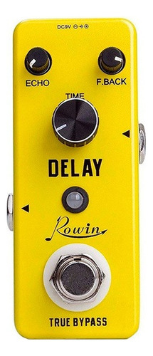 Pedal de efecto Rowin 300 Delay LEF-314  amarillo