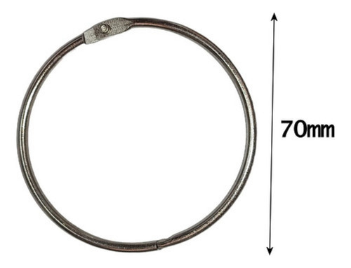 Aros Metalicos 70mm Para Carpeta Sifap Caja X 50 Unidades