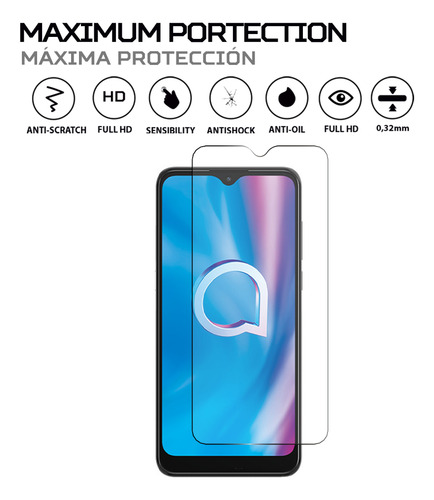 Protector Mica Pantalla Para Alcatel 1v 2020
