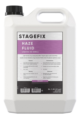 Stagefix Haze Fluid 5lt / Líquido Para Máquina De Niebla