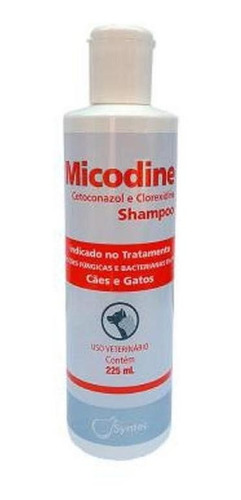 Shampoo Micodine Dermatológico Cães E Gatos 225ml