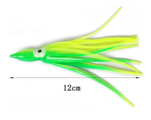 D DOLITY 10x Se/ñuelo Pesca Calamar Pulpo Faldas Cebos Suaves Cebos Artificiales Se/ñuelos con Cebo Trampa