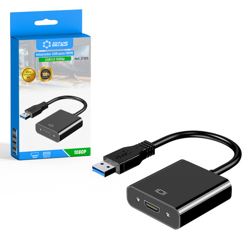 Adaptador USB 3.0 a Hdmi conversor de vídeo 1080p Full HD