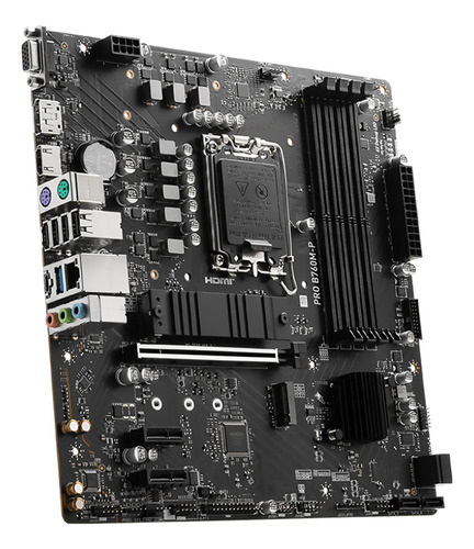 Tarjeta Madre Msi Pro B760m-p Lga1700 4x Ddr5 2x M.2 Usb-c