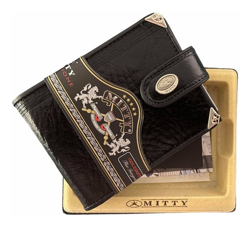 Carteira Mitty M2F marrom de couro - 9.1cm x 12.4cm x 13cm